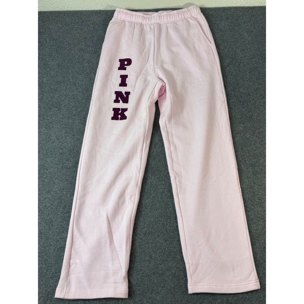 PINK Ivy Fleece Straight-Leg Sweatpants Women Small Pink NWT Relaxed Fit